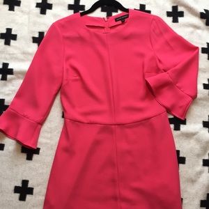 Banana Republic fluted sleeve pink dress